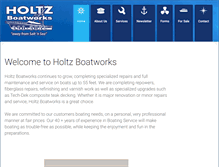 Tablet Screenshot of holtzboatworks.com